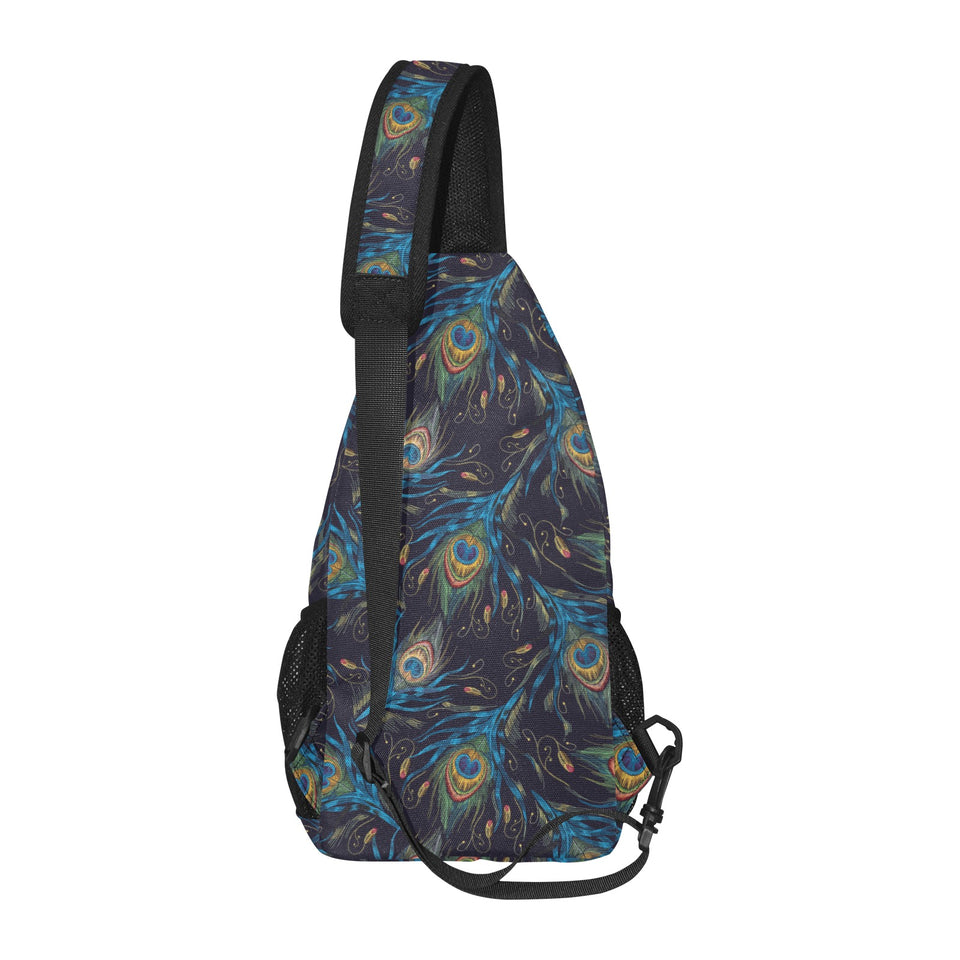 Beautiful peacock feather pattern All Over Print Chest Bag