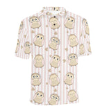 cute owl leaf Men's All Over Print Polo Shirt