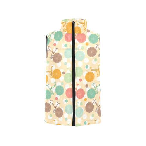 Bicycle Pattern Print Design 01 Men's Padded Vest