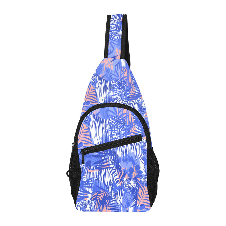 white bengal tigers pattern All Over Print Chest Bag