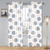 Hedgehog Pattern Print Design 04 Gauze Curtain