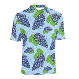 Watercolor grape pattern Men's All Over Print Polo Shirt