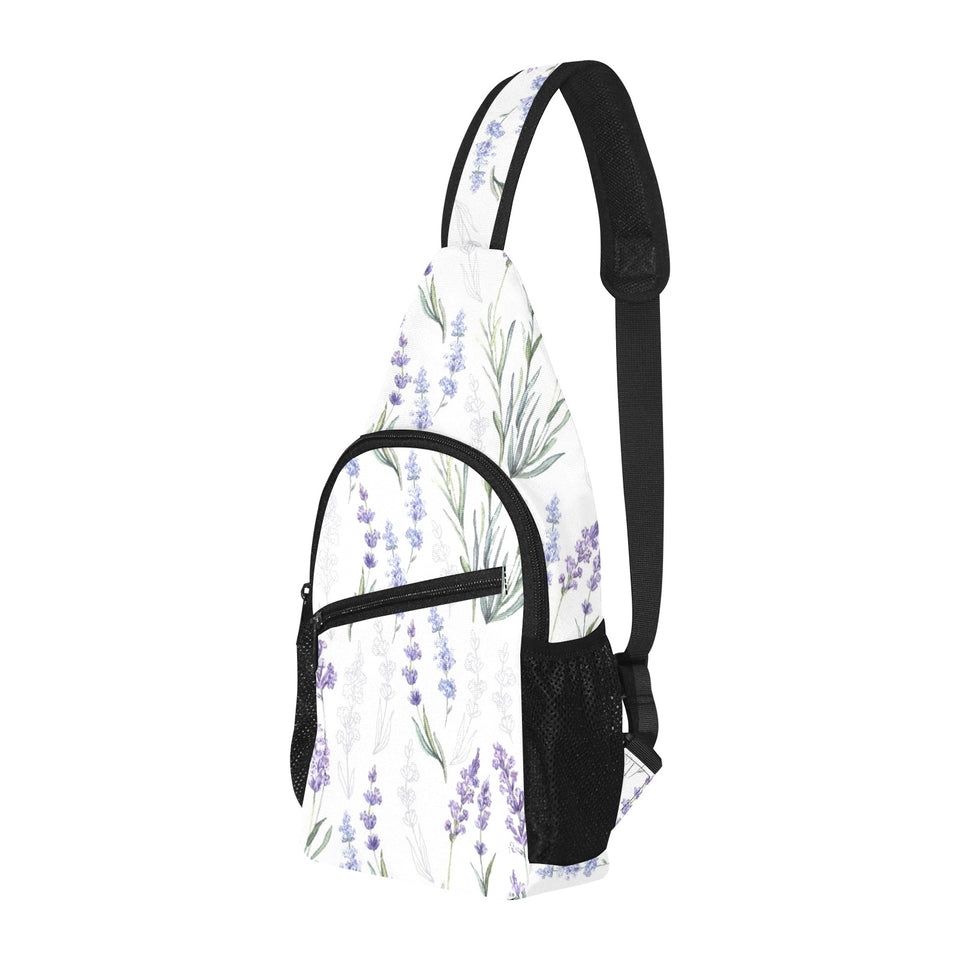 Hand painting Watercolor Lavender All Over Print Chest Bag