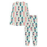 Surfboard Pattern Print Design 02 Women's All Over Print Pajama Set