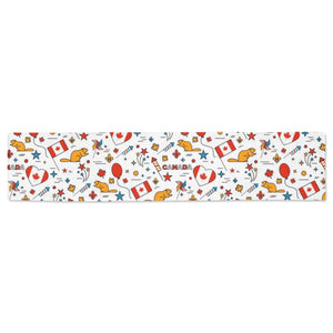 Canada Pattern Print Design 03 Table Runner