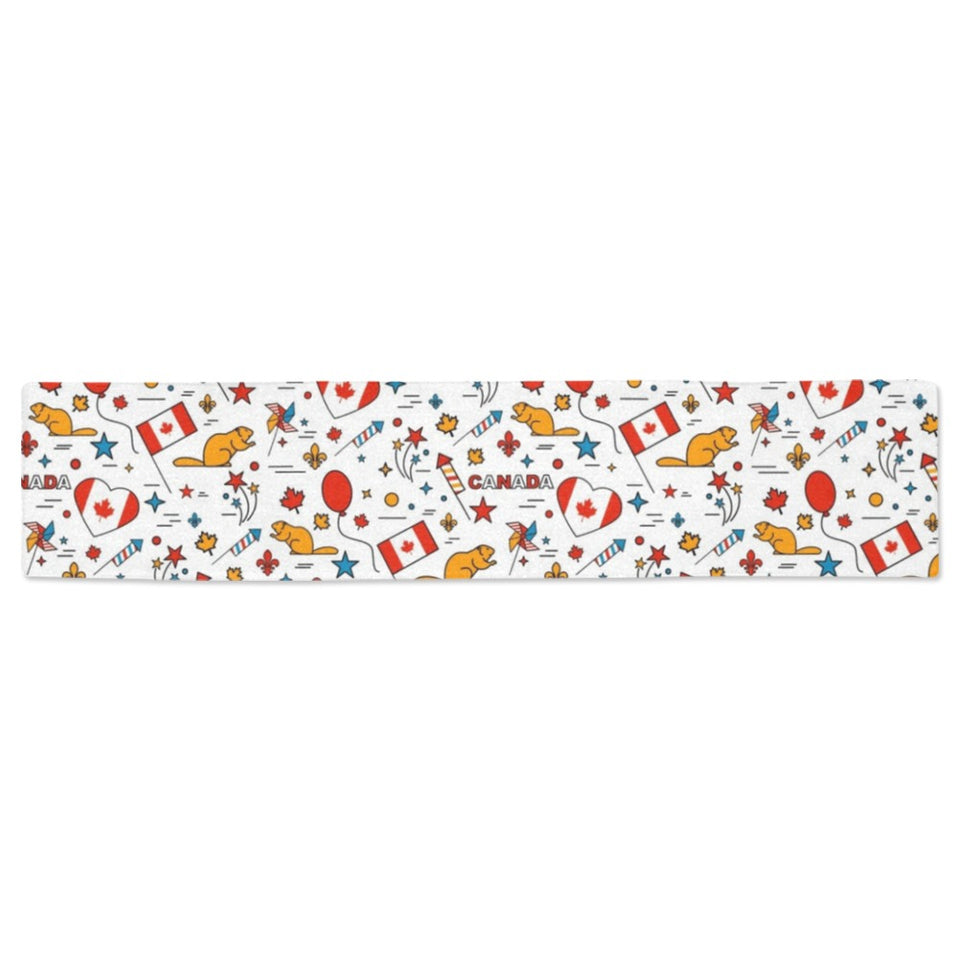 Canada Pattern Print Design 03 Table Runner