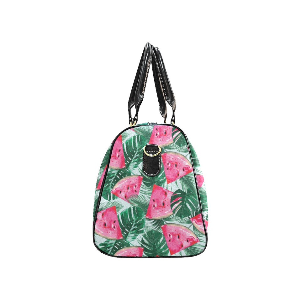 Watermelons tropical palm leaves pattern Travel Bag