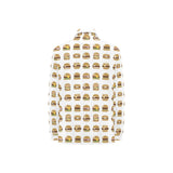 Hamburger Pattern Print Design 02 Women's Long Sleeve Polo Shirt
