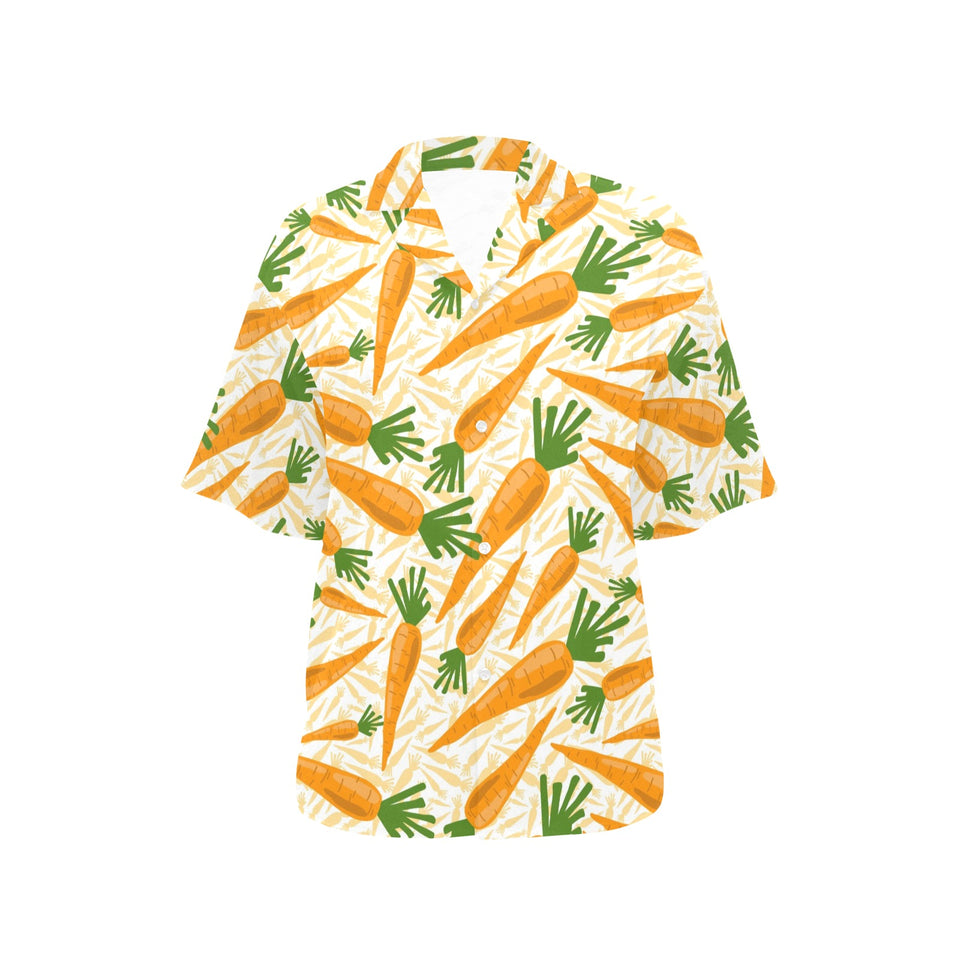 Carrot Pattern Print Design 01 Women's All Over Print Hawaiian Shirt