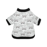 Cute raccoons leaves dot All Over Print Pet Dog Round Neck Fuzzy Shirt