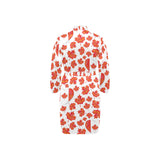 Canada Pattern Print Design 02 Men's Long Sleeve Belted Night Robe