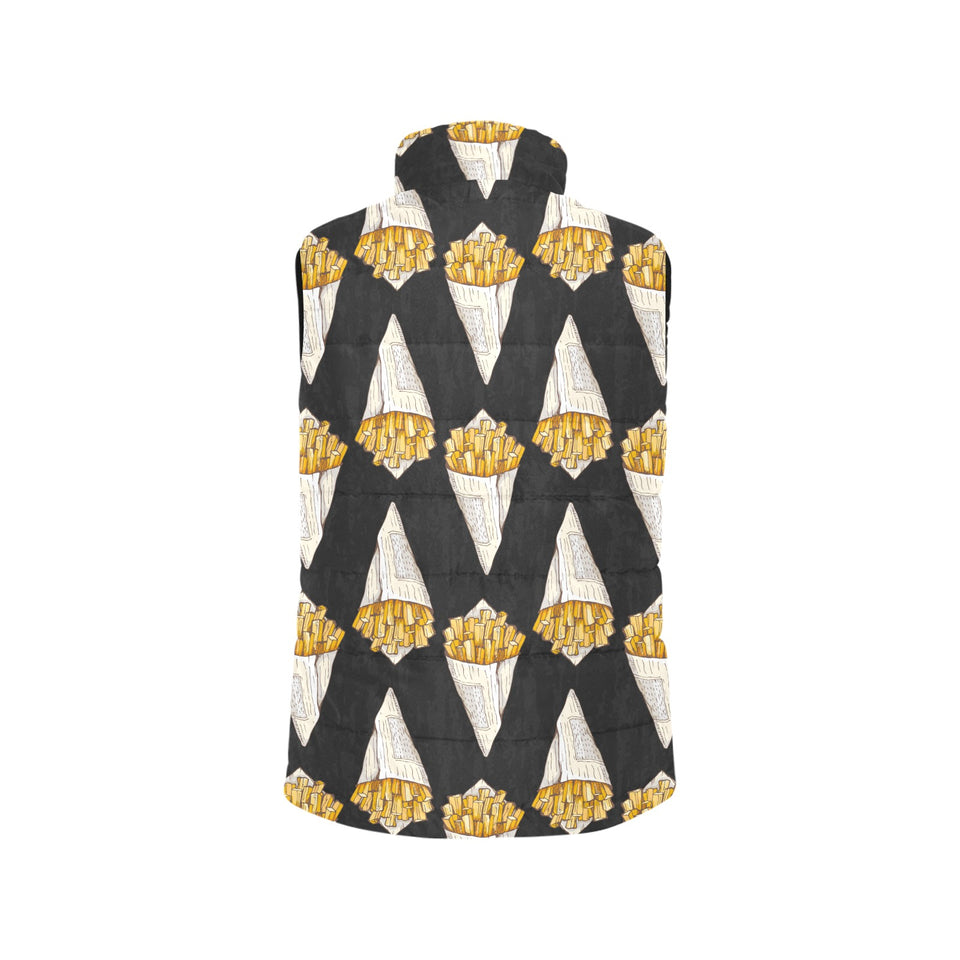 French fries dark background Women's Padded Vest