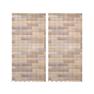 Brick Printed Pattern Print Design 01 Gauze Curtain