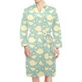 Tea pots Pattern Print Design 02 Men's Long Sleeve Belted Night Robe