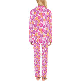 Hibiscus Pattern Print Design 01 Women's Long Pajama Set
