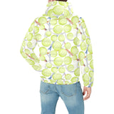 Tennis Pattern Print Design 01 Men's Padded Hooded Jacket