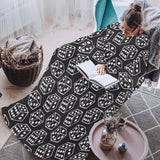 Dice Pattern Print Design 01 Blanket Robe with Sleeves