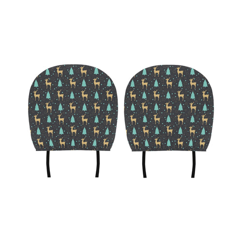 Deers star tree pattern Car Headrest Cover