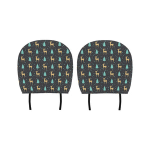 Deers star tree pattern Car Headrest Cover