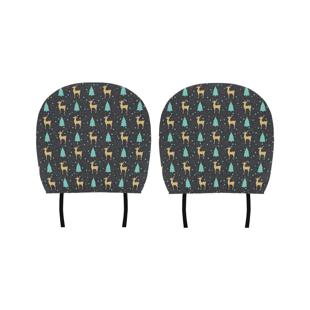 Deers star tree pattern Car Headrest Cover