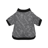 Beer hand drawn pattern All Over Print Pet Dog Round Neck Fuzzy Shirt