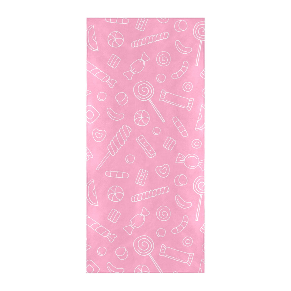 Sweet candy pink background Beach Towel