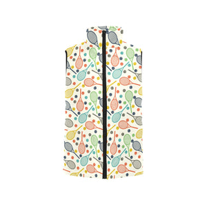 Tennis Pattern Print Design 03 Men's Padded Vest