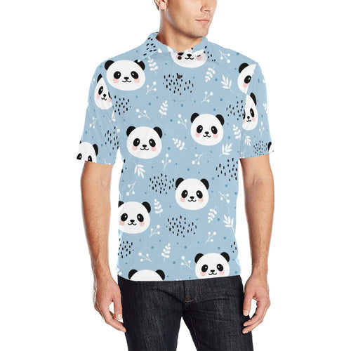 Cute panda pattern Men's All Over Print Polo Shirt