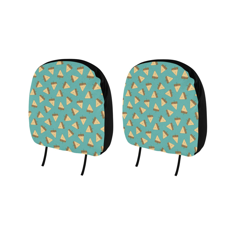 Sandwich Pattern Print Design 03 Car Headrest Cover