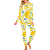 lemon design pattern Women's All Over Print Pajama Set