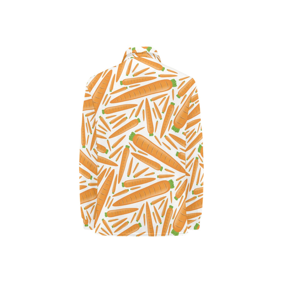 Carrot Pattern Print Design 02 Women's Long Sleeve Polo Shirt