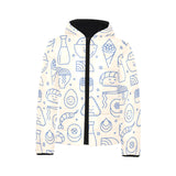 Cute sushi icon pattern Kids' Boys' Girls' Padded Hooded Jacket