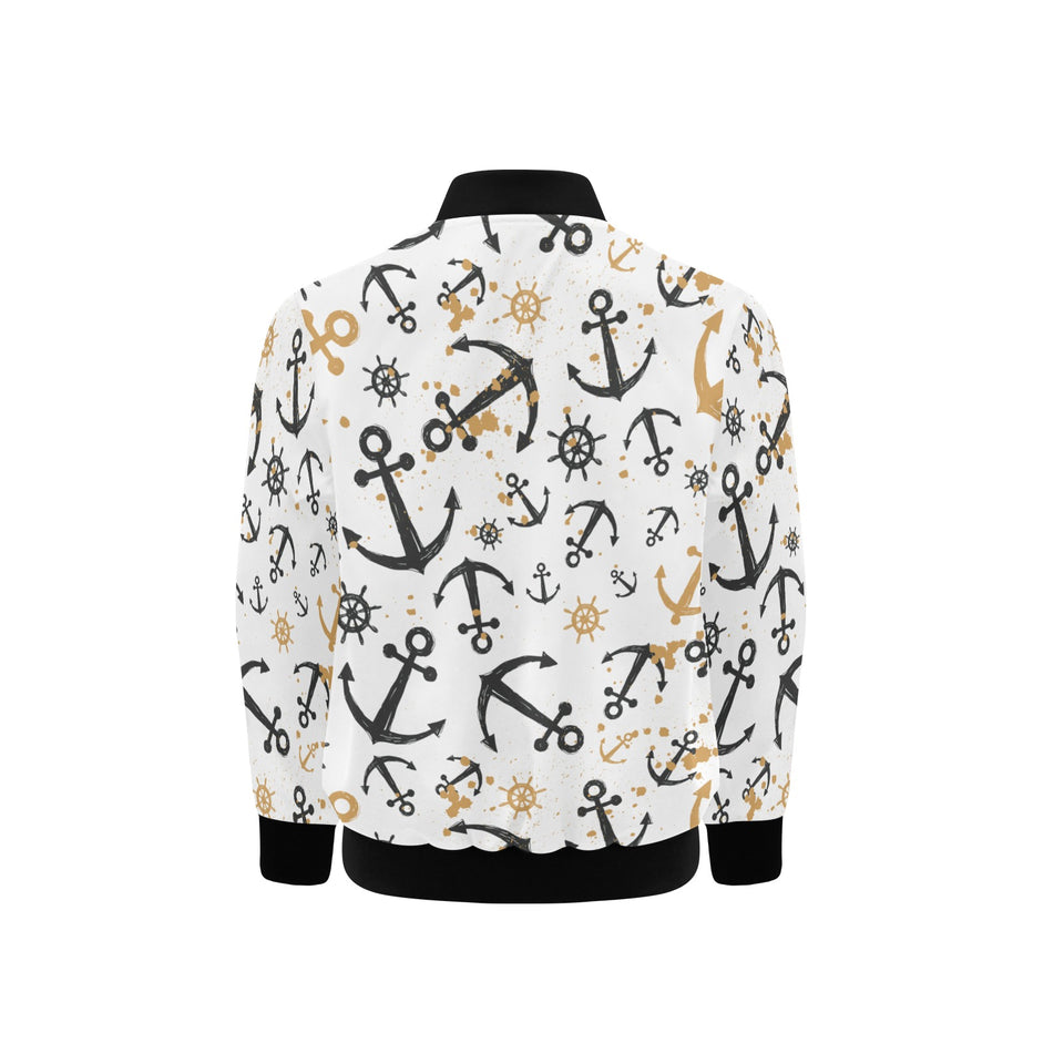 Anchors Rudders pattern Kids' Boys' Girls' Bomber Jacket