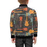 electric guitars pattern Kids' Boys' Girls' Bomber Jacket