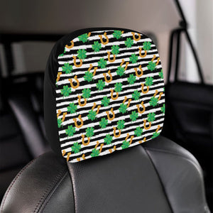 Horseshoes Pattern Print Design 01 Car Headrest Cover