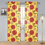 Pizza texture pattern Gauze Curtain