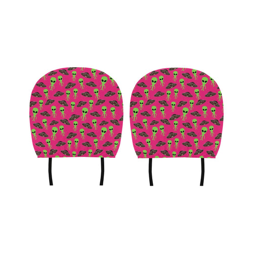 Alien Pattern Print Design 03 Car Headrest Cover