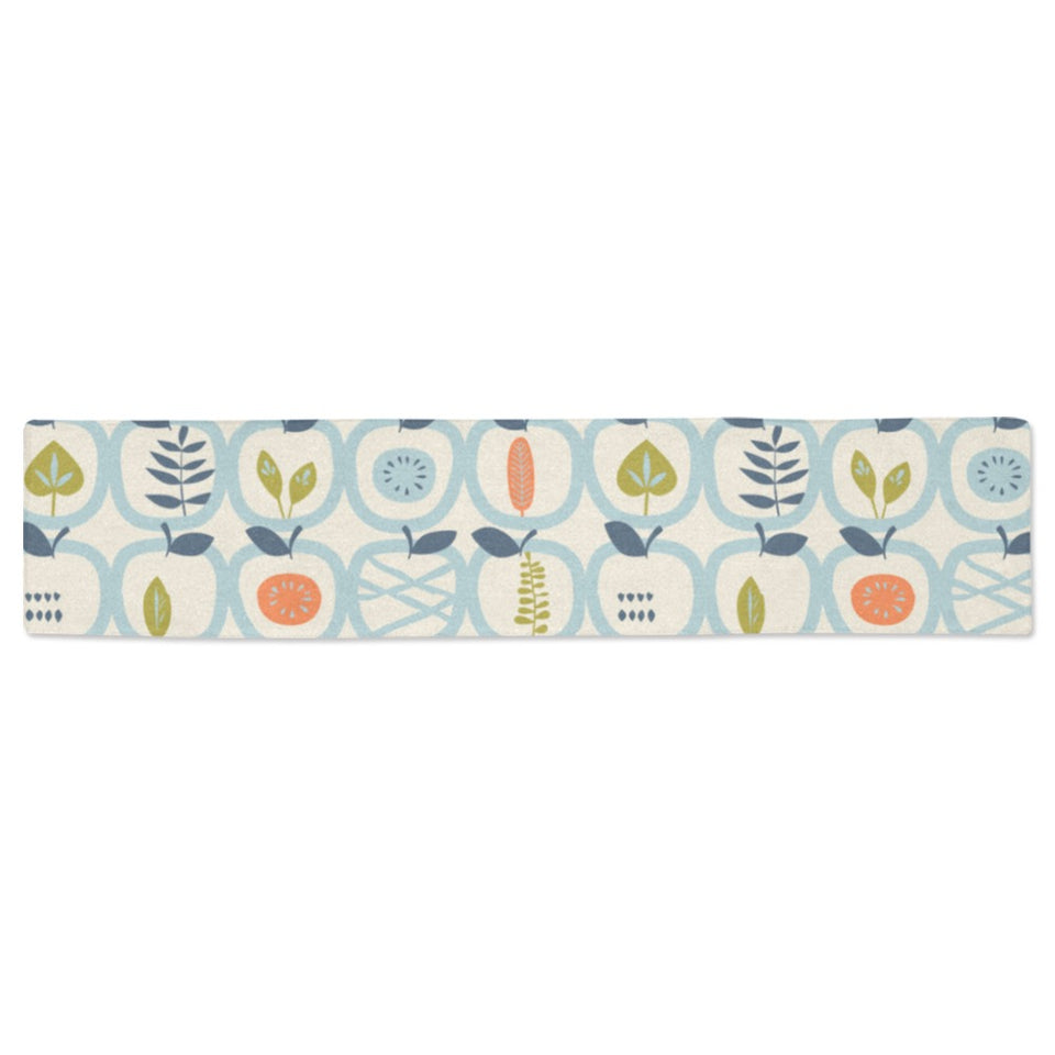 apples leaves pattern Table Runner