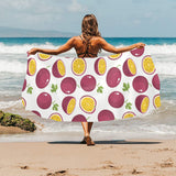 Passion fruit design pattern Beach Towel