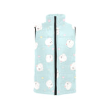 White cute hamsters heart pattern Men's Padded Vest