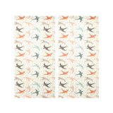 Swallow Pattern Print Design 02 Gauze Curtain