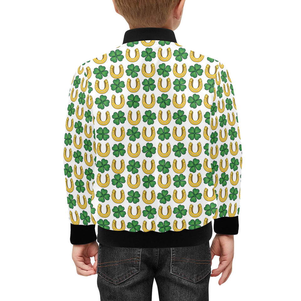 Horseshoes Pattern Print Design 04 Kids' Boys' Girls' Bomber Jacket
