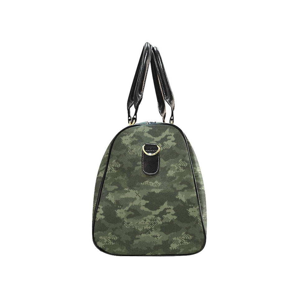 Digital Green camouflage pattern Travel Bag