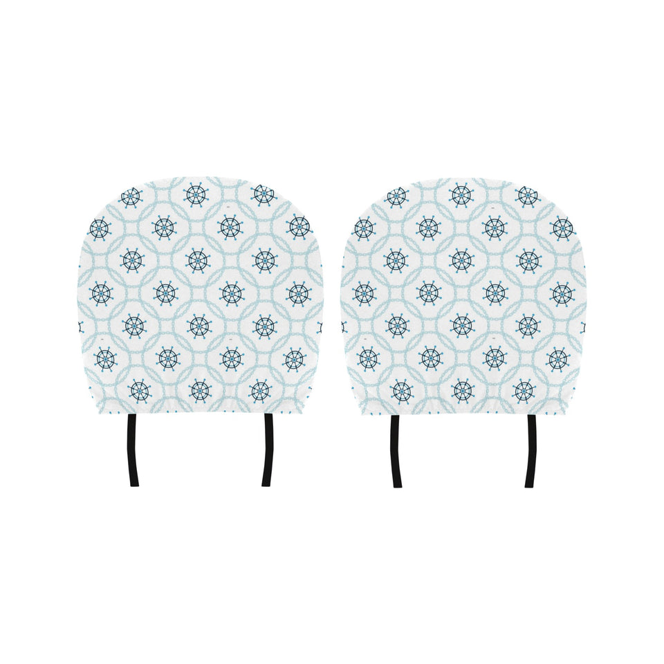 nautical steering wheel chain Car Headrest Cover