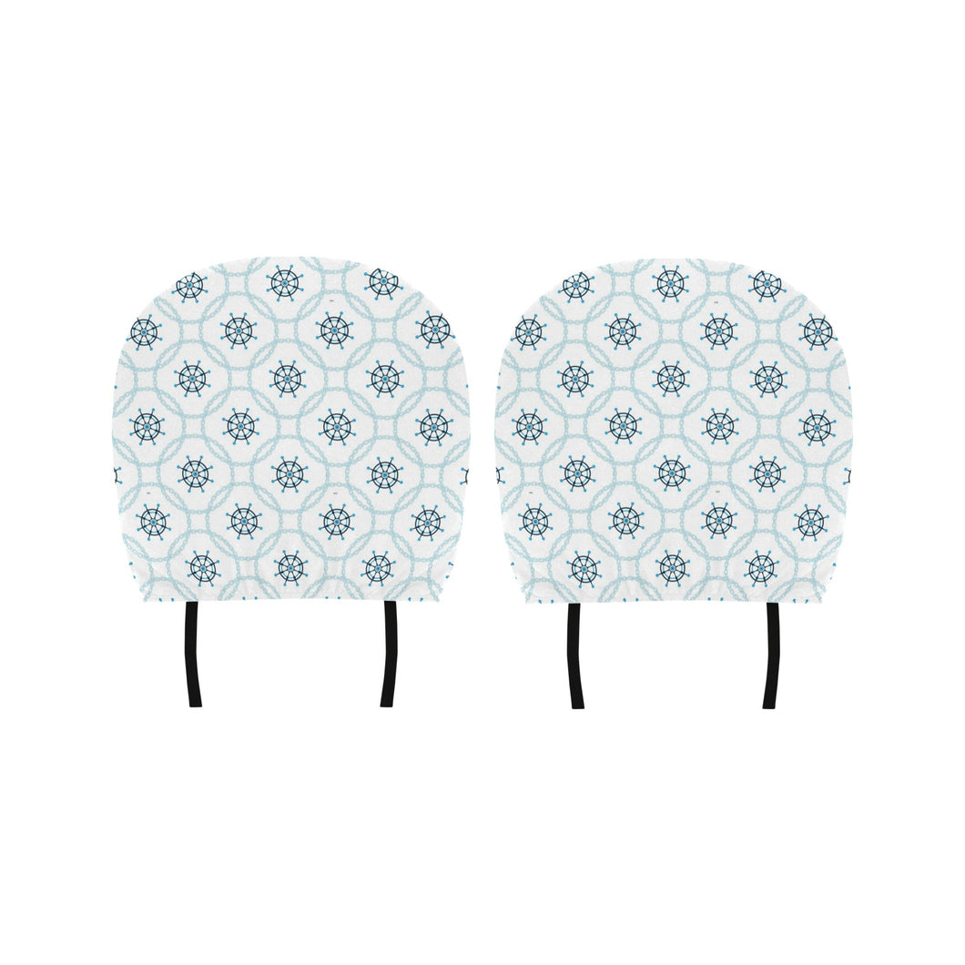 nautical steering wheel chain Car Headrest Cover