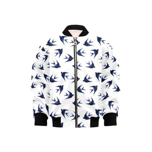 Swallow Pattern Print Design 03 Kids' Boys' Girls' Bomber Jacket