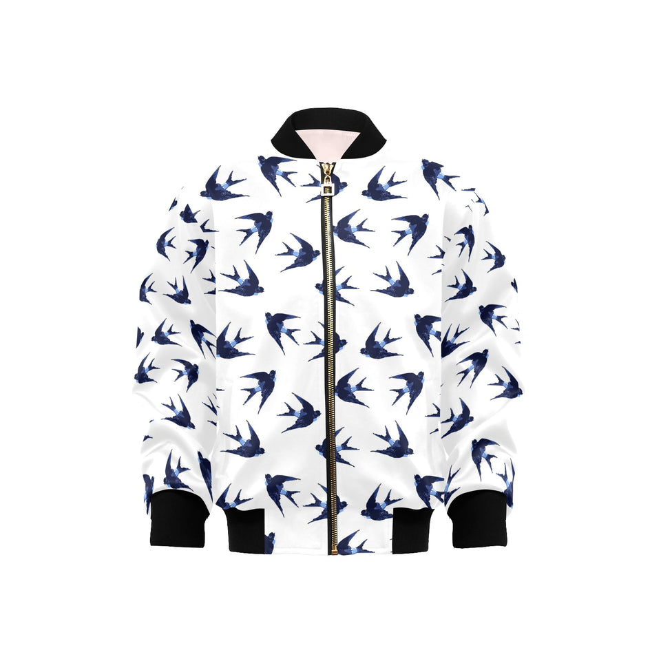 Swallow Pattern Print Design 03 Kids' Boys' Girls' Bomber Jacket