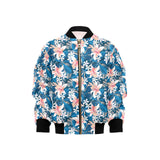 Hibiscus Pattern Print Design 02 Kids' Boys' Girls' Bomber Jacket