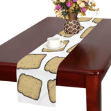 Bread Toast Pattern Print Design 03 Table Runner