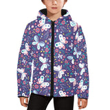 Colorful butterfly flower pattern.eps Kids' Boys' Girls' Padded Hooded Jacket